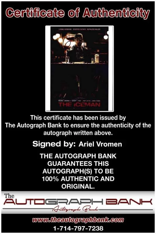 Ariel Vromen — Ariel Vromen signed celebrity 8x10 photo W/Cert Autograph 0015, изображение 2