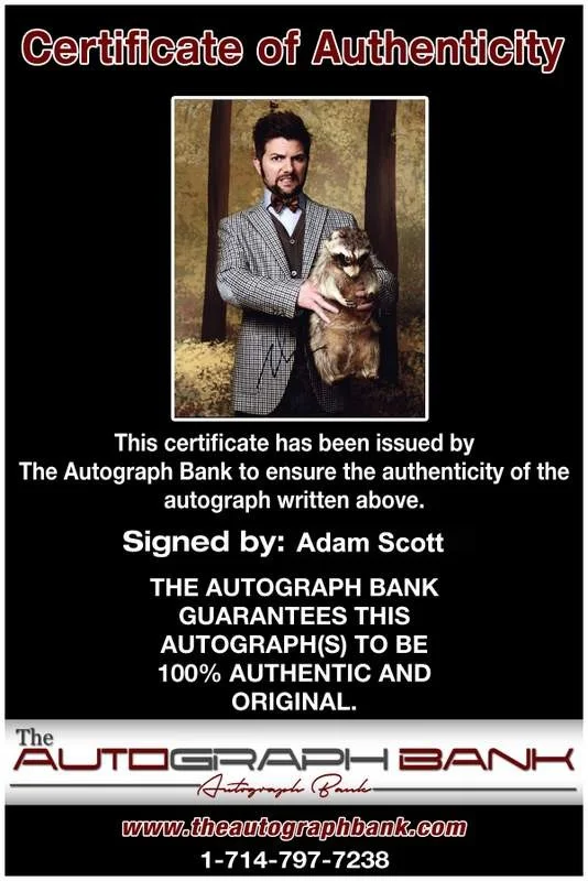 Adam Scott — Adam Scott signed celebrity 8x10 photo W/Cert Autograph 0009, изображение 2