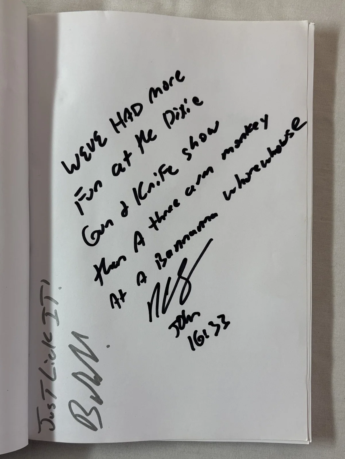 SIGNED tpb~LIZARD TALES Wit & Wisdom Of Ron Shirley ~ banged up, but autographed, image 3