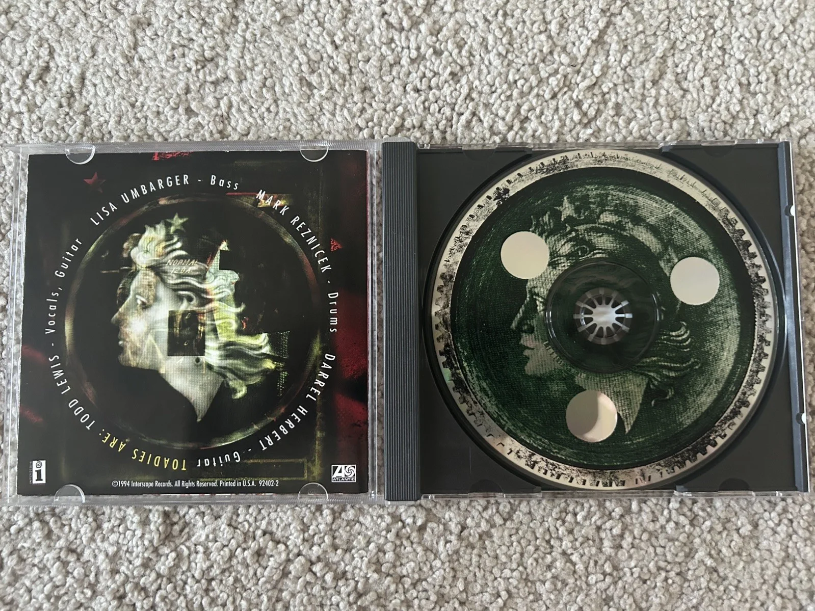 The Toadies Autographed Rubberneck CD 1994 Signed By The Whole Band, image 2