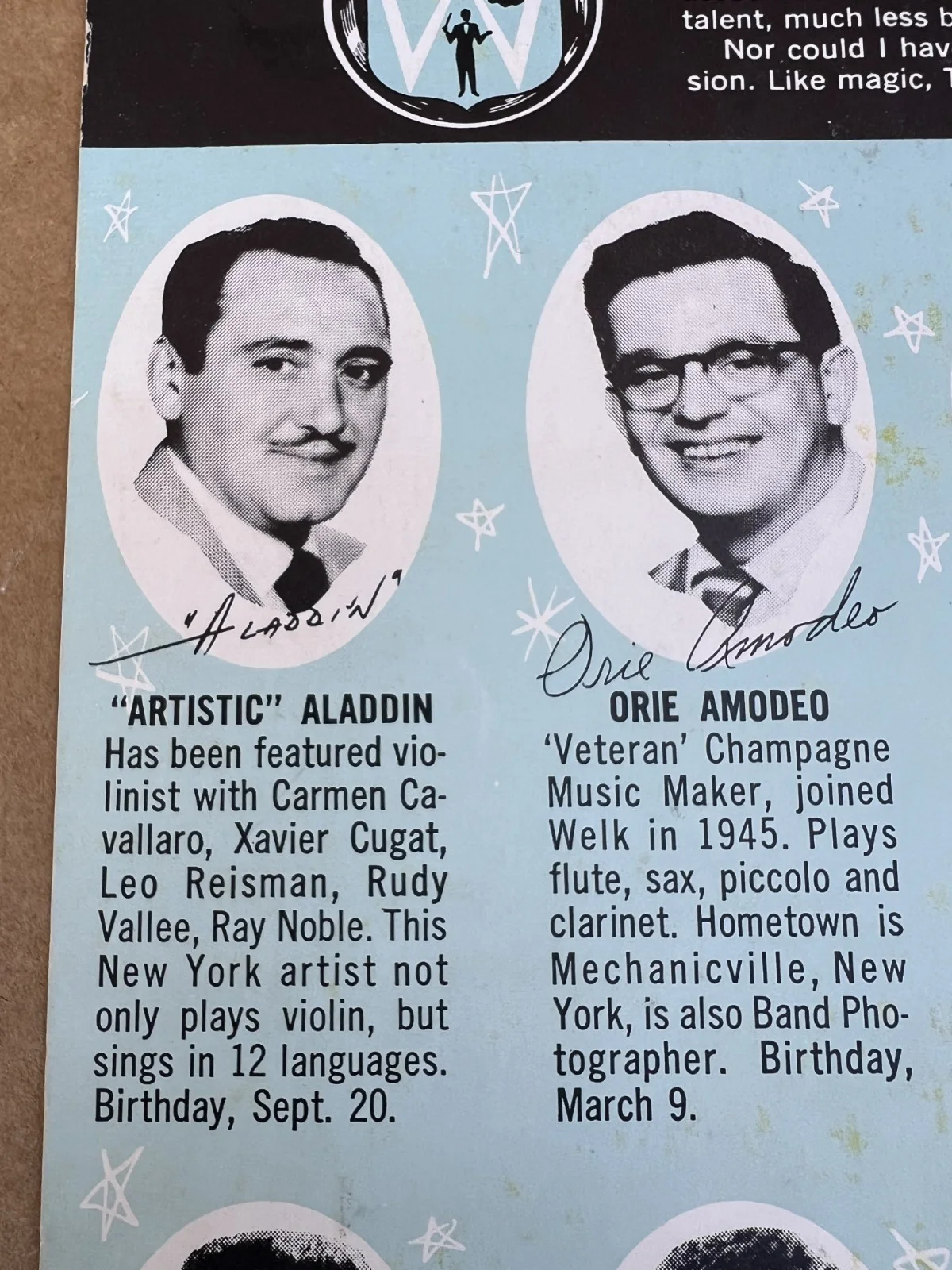 Lawrence Welk Orchestra Original Autographs - Handwritten Signatures!, изображение 3