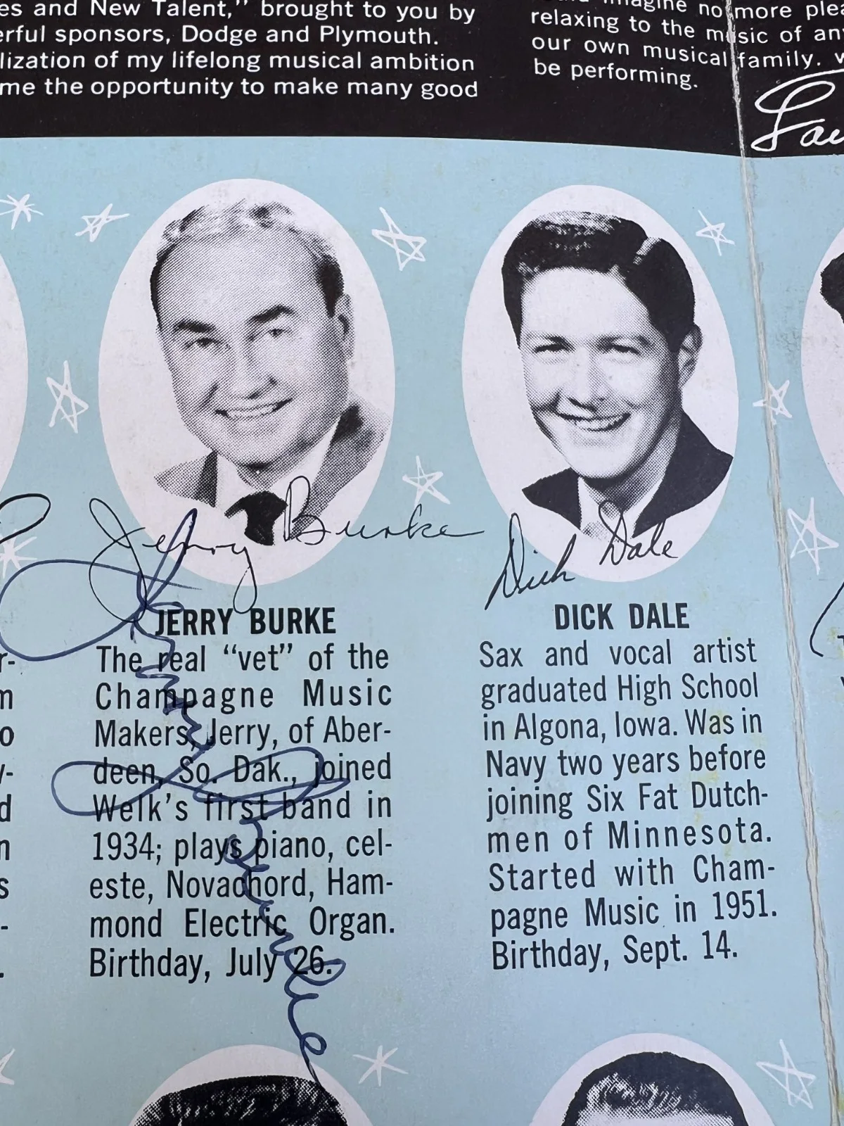 Lawrence Welk Orchestra Original Autographs - Handwritten Signatures!, изображение 5