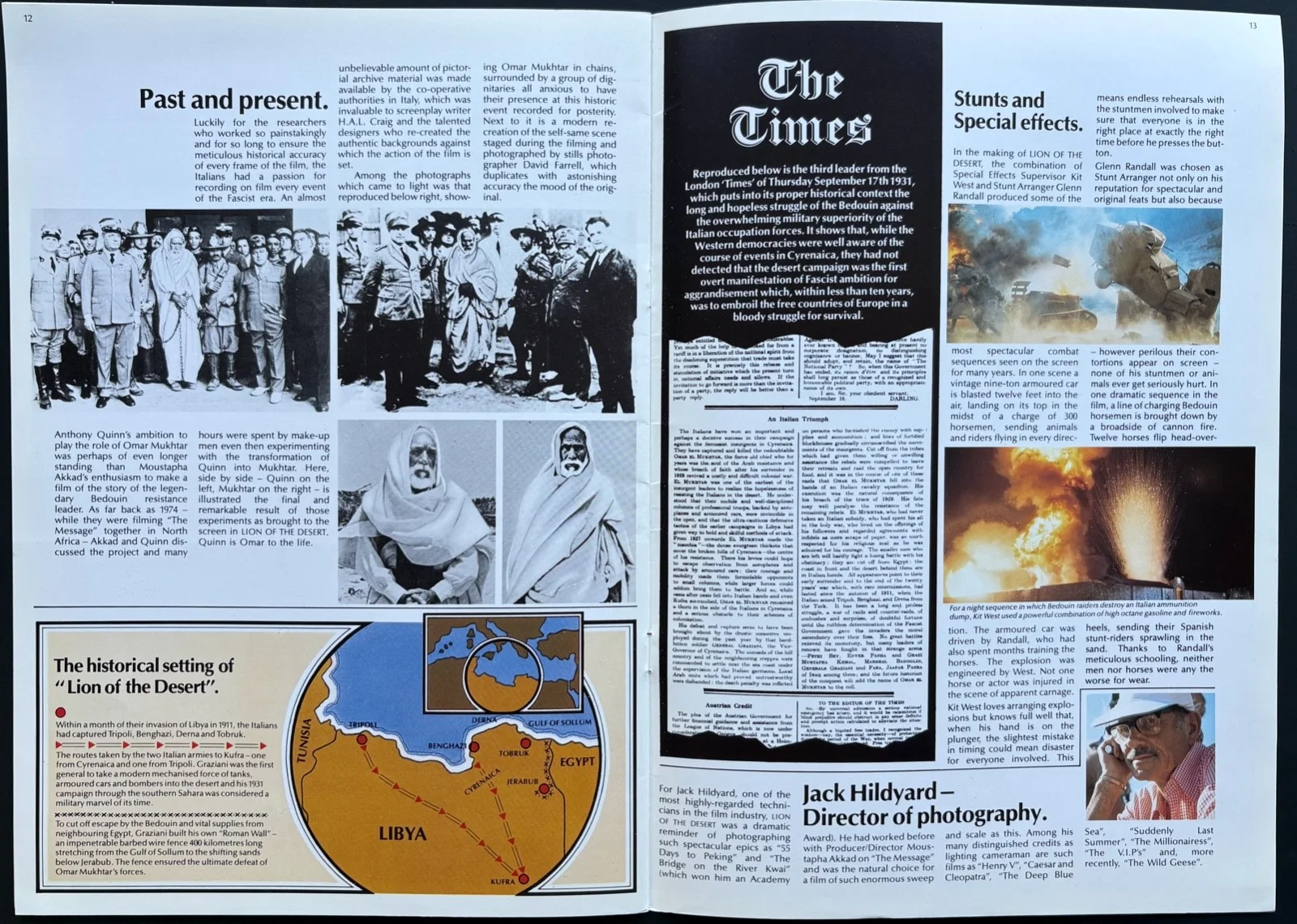 Lion of the Desert ORIGINAL Film Brochure Anthony Quinn Rod Steiger 1981, изображение 3