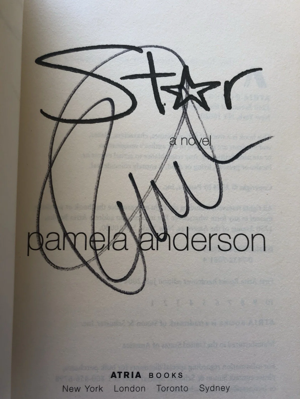 Pam Anderson Autographed Signed STAR Hard Cover Book, image 5