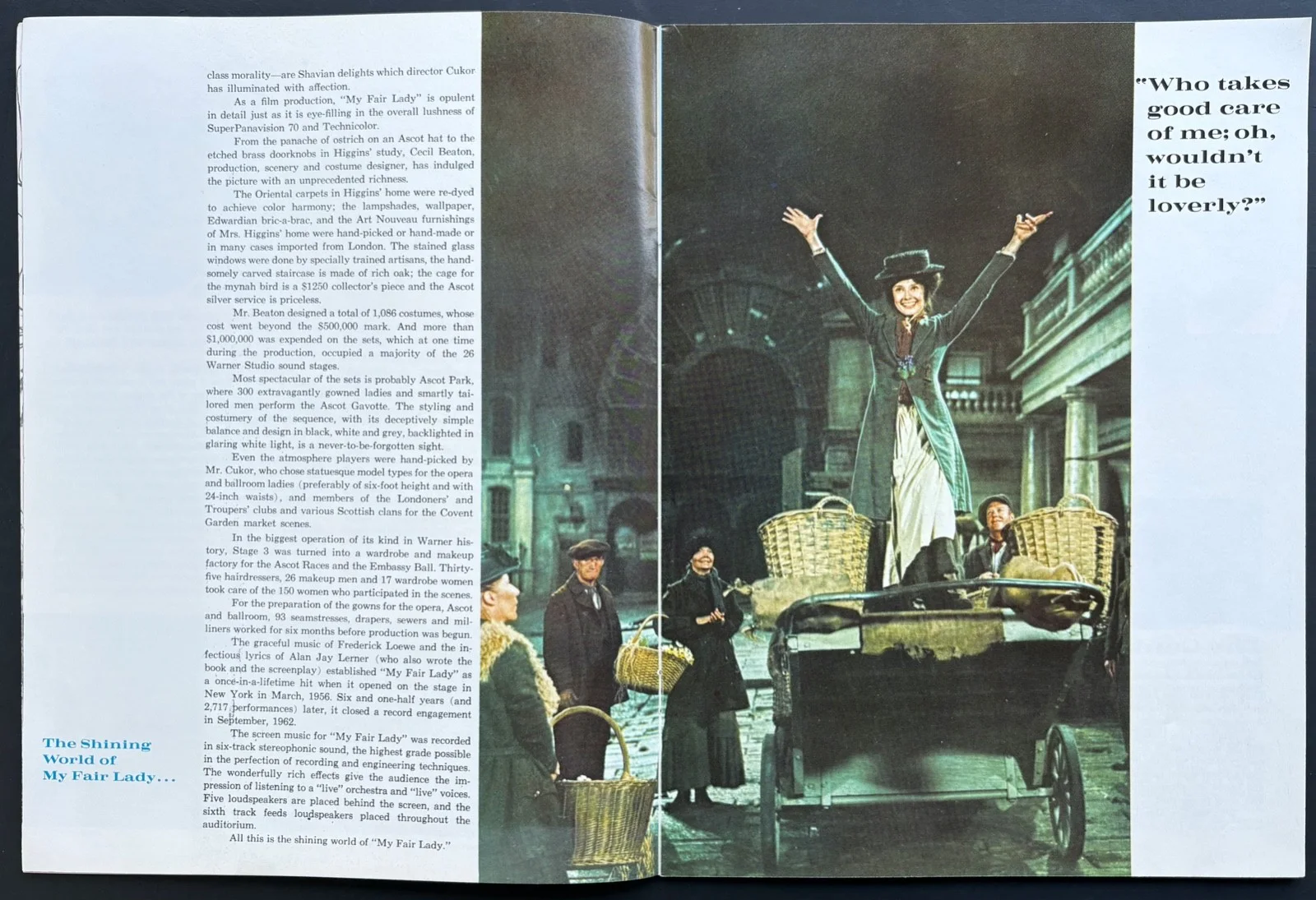 My Fair Lady ORIGINAL Film Brochure Audrey Hepburn Rex Harrison 1964, image 2