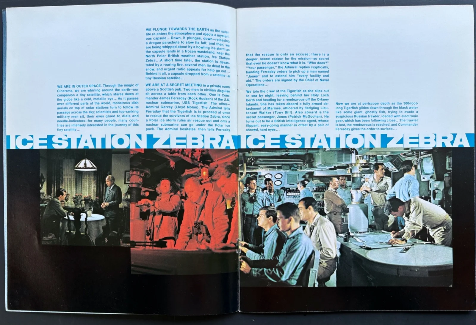 Ice Station Zebra ORIGINAL Film Brochure Rock Hudson Patrick McGoohan 1968, изображение 2