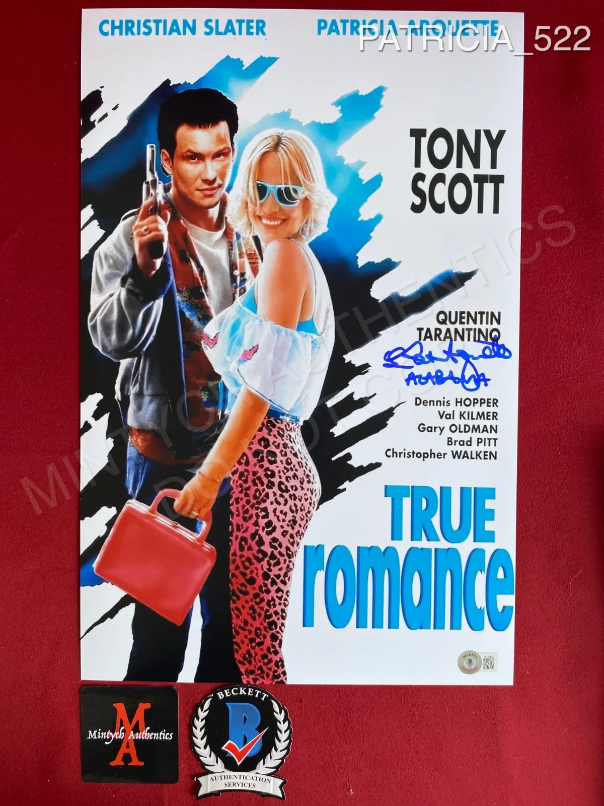 Patricia Arquette — Patricia Arquette autographed signed 11x17 True Romance Beckett COA