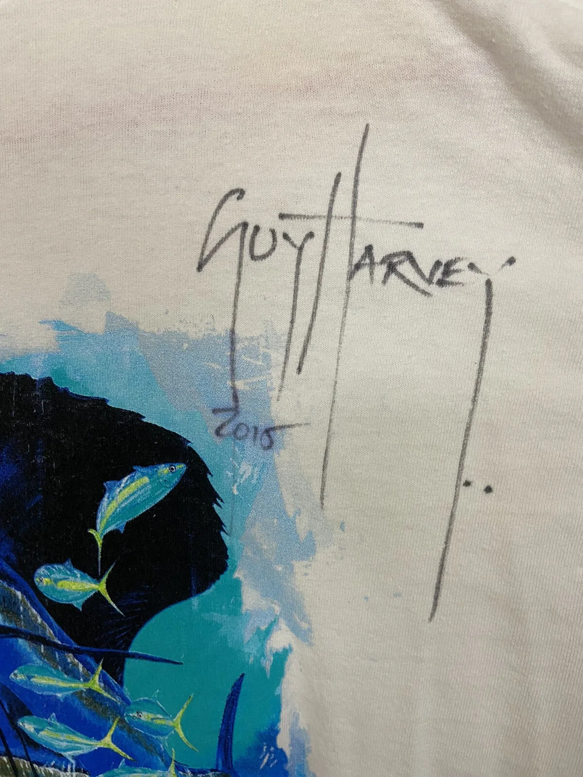 Guy Harvey Pensacola Museum Of Art Artist Autographed Men's T Shirt Signed L, изображение 2