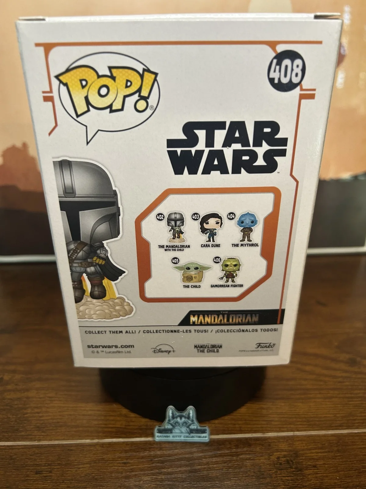 Funko Pop! Star Wars (The Mandalorian #408) GITD Barry Lowin Signed Autograph, image 3