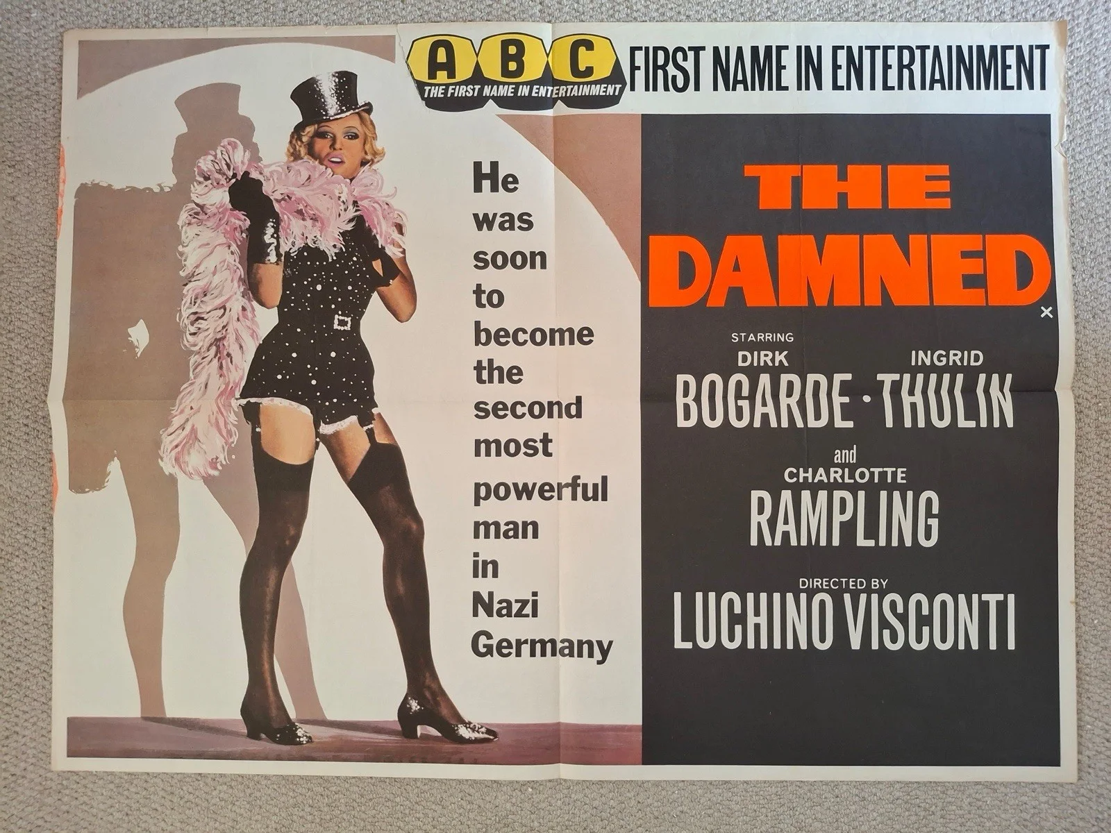 The Damned Original Cinema Movie Poster Vintage Film Memorabilia, изображение 2