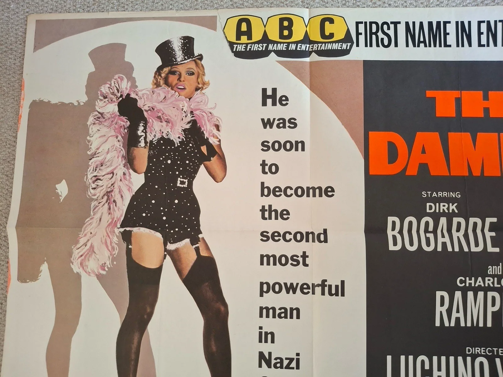 The Damned Original Cinema Movie Poster Vintage Film Memorabilia, изображение 3