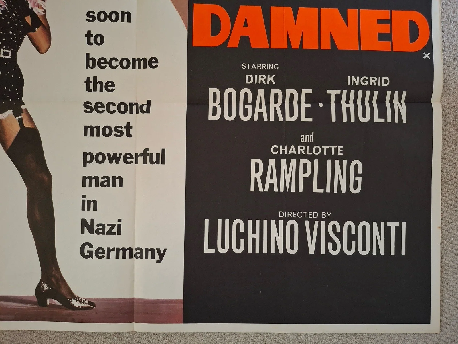 The Damned Original Cinema Movie Poster Vintage Film Memorabilia, изображение 4