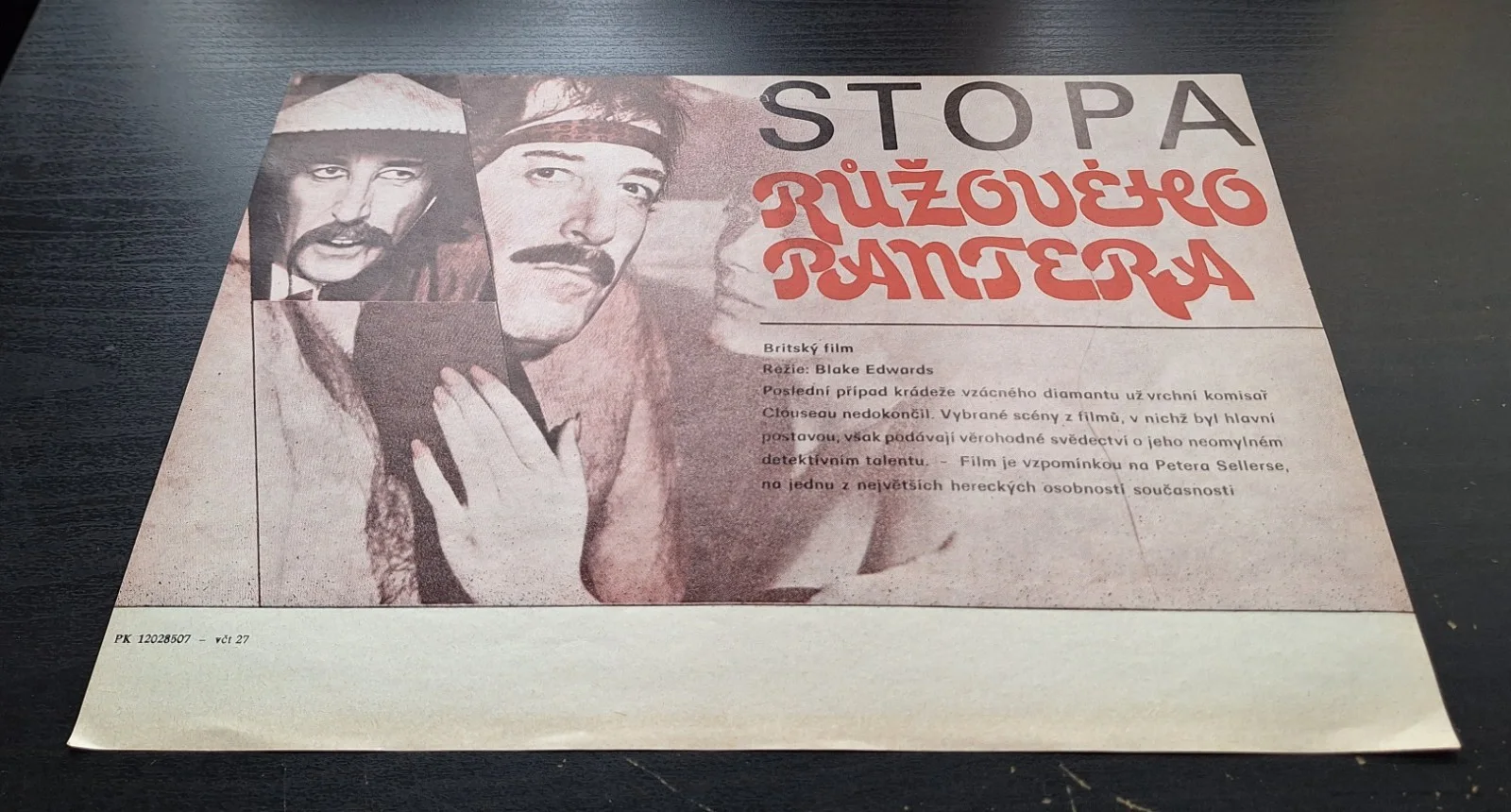 TRAIL OF THE PINK PANTHER, PETER SELLERS, ORIGINAL A4 CZECH MOVIE POSTER, изображение 2