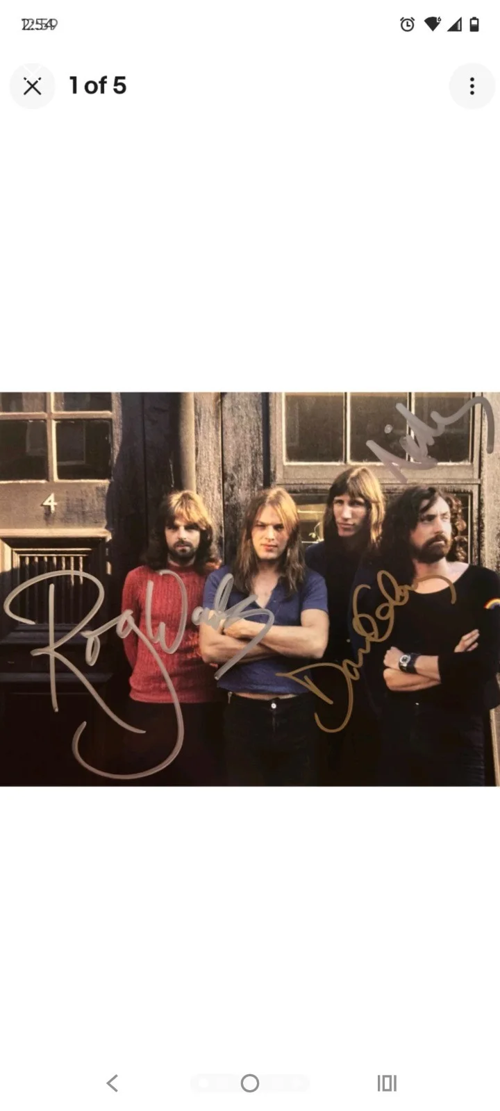 PINK FLOYD Signed (Gilmour, Waters, Mason) 8x10" Authentic Autographs w/COA, image 2