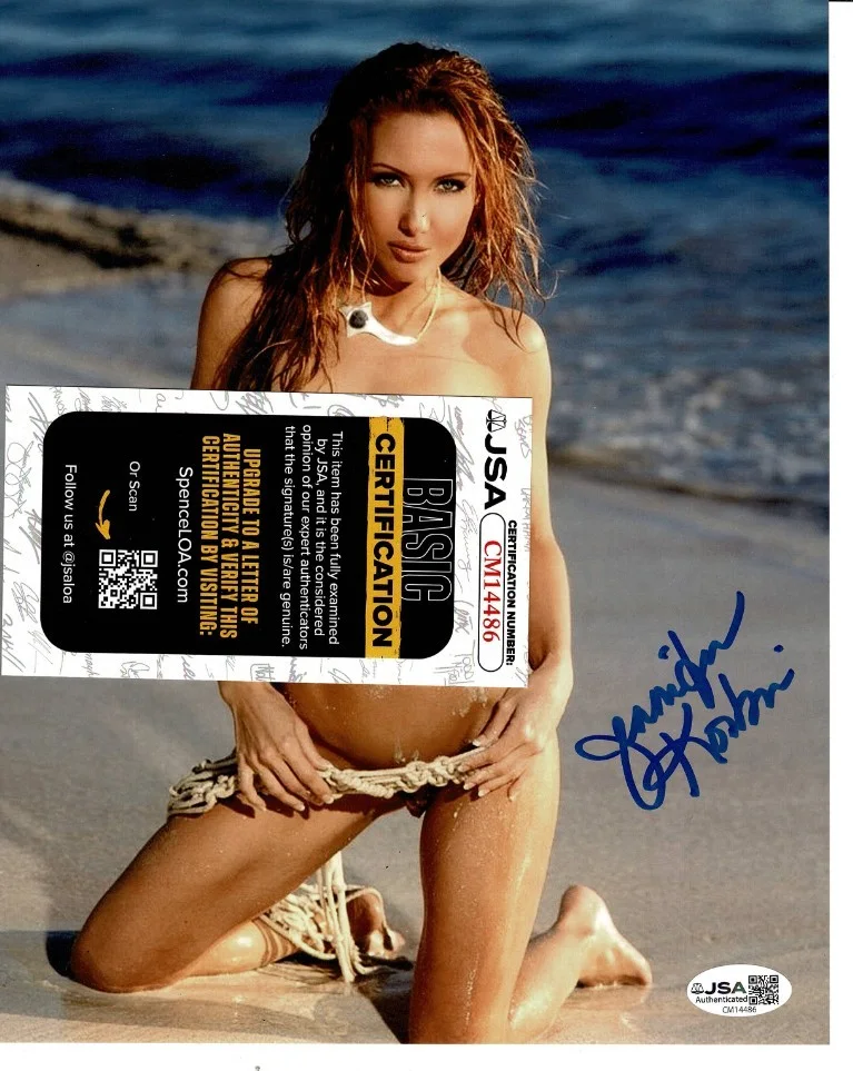 JENNIFER KORBIN — JENNIFER KORBIN SEXY SIGNED 8X10 PHOTO "THE RAGE WITHIN 2001" JSA COA