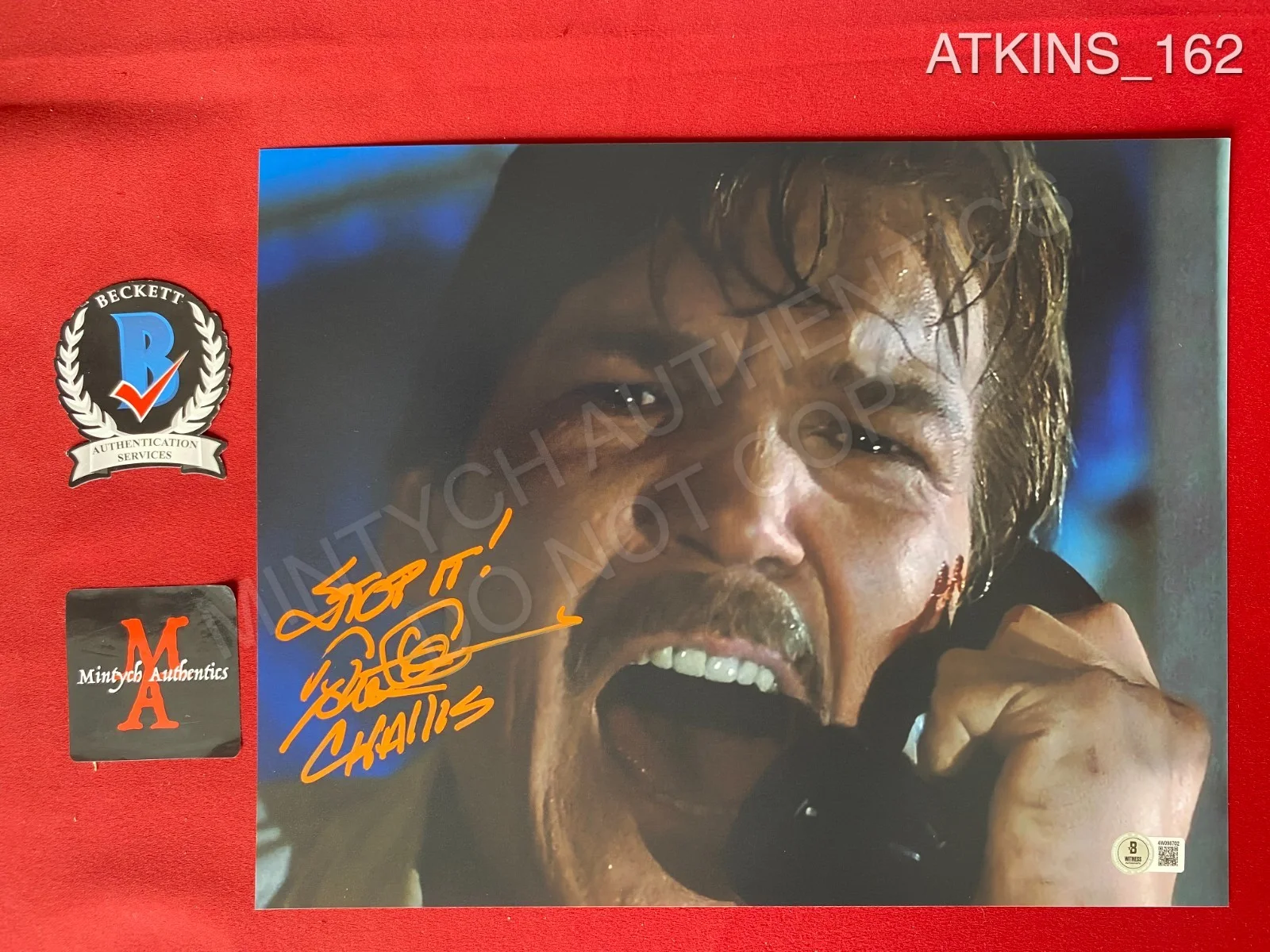 Tom Atkins — Tom Atkins autographed signed 11x14 photo Halloween III Beckett COA horror