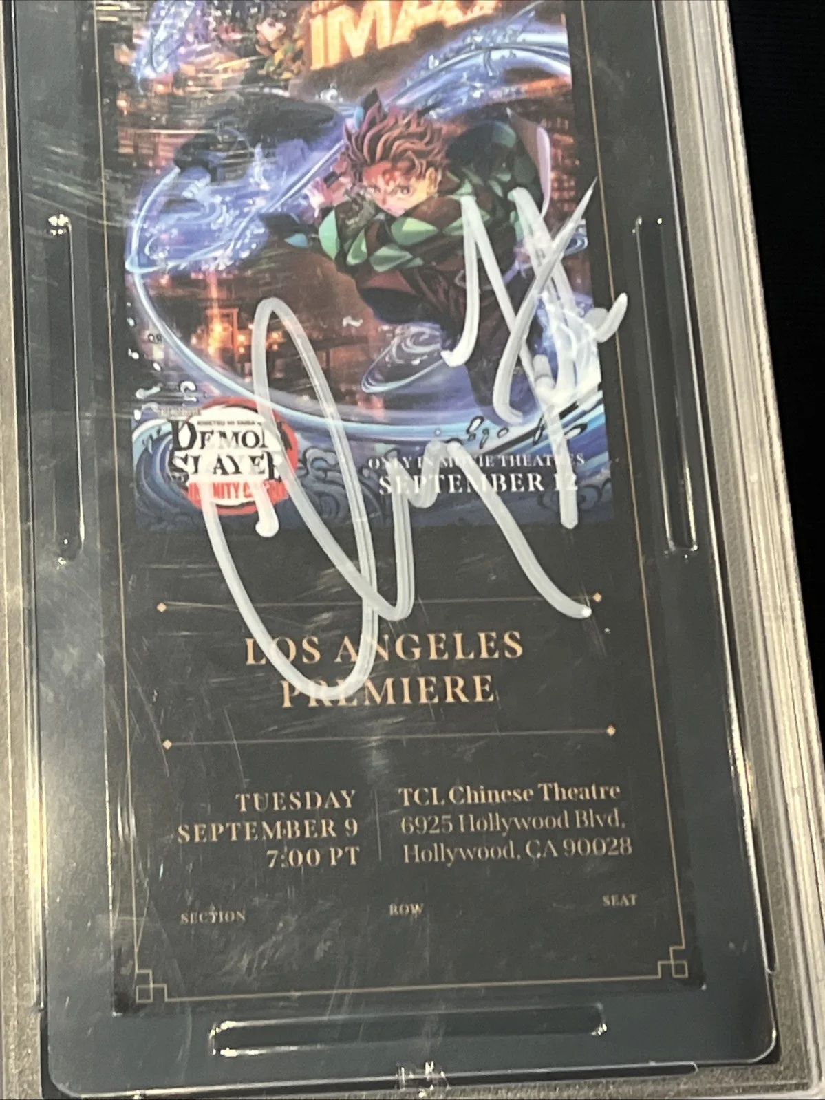 Channing Tatum — Channing Tatum signed autograph Demon Slayer Premier Ticket Slabbed PSA/DNA, изображение 2