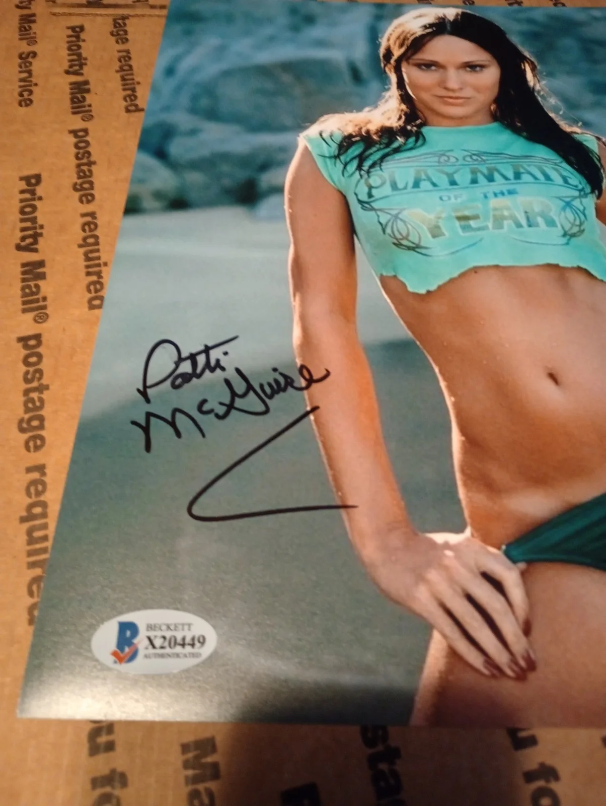 PATTI MCGUIRE Signed Autograph 8x10 Photo PLAYBOY 77 PMOY BECKETT BAS 78, изображение 4