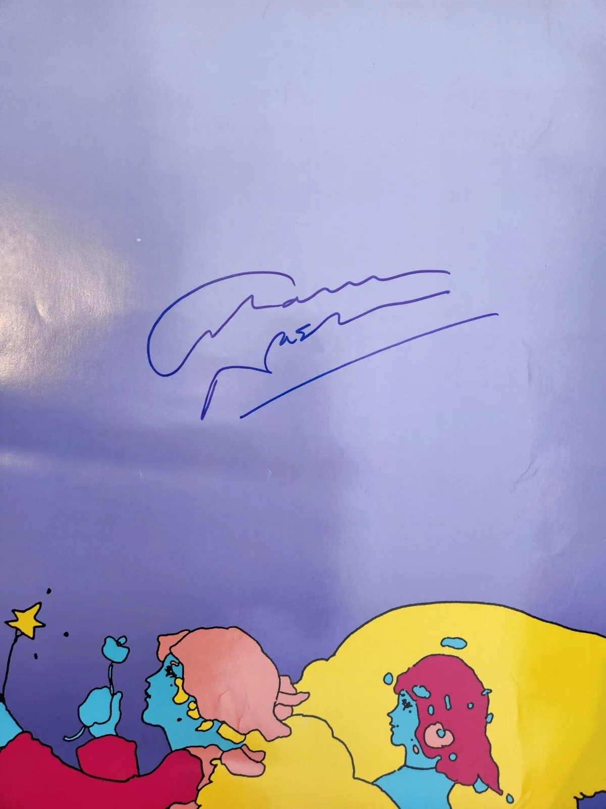 Graham Nash Poster Autographed Peter Max NYC 11/12/88 CSN The Hollies CSNY, изображение 2