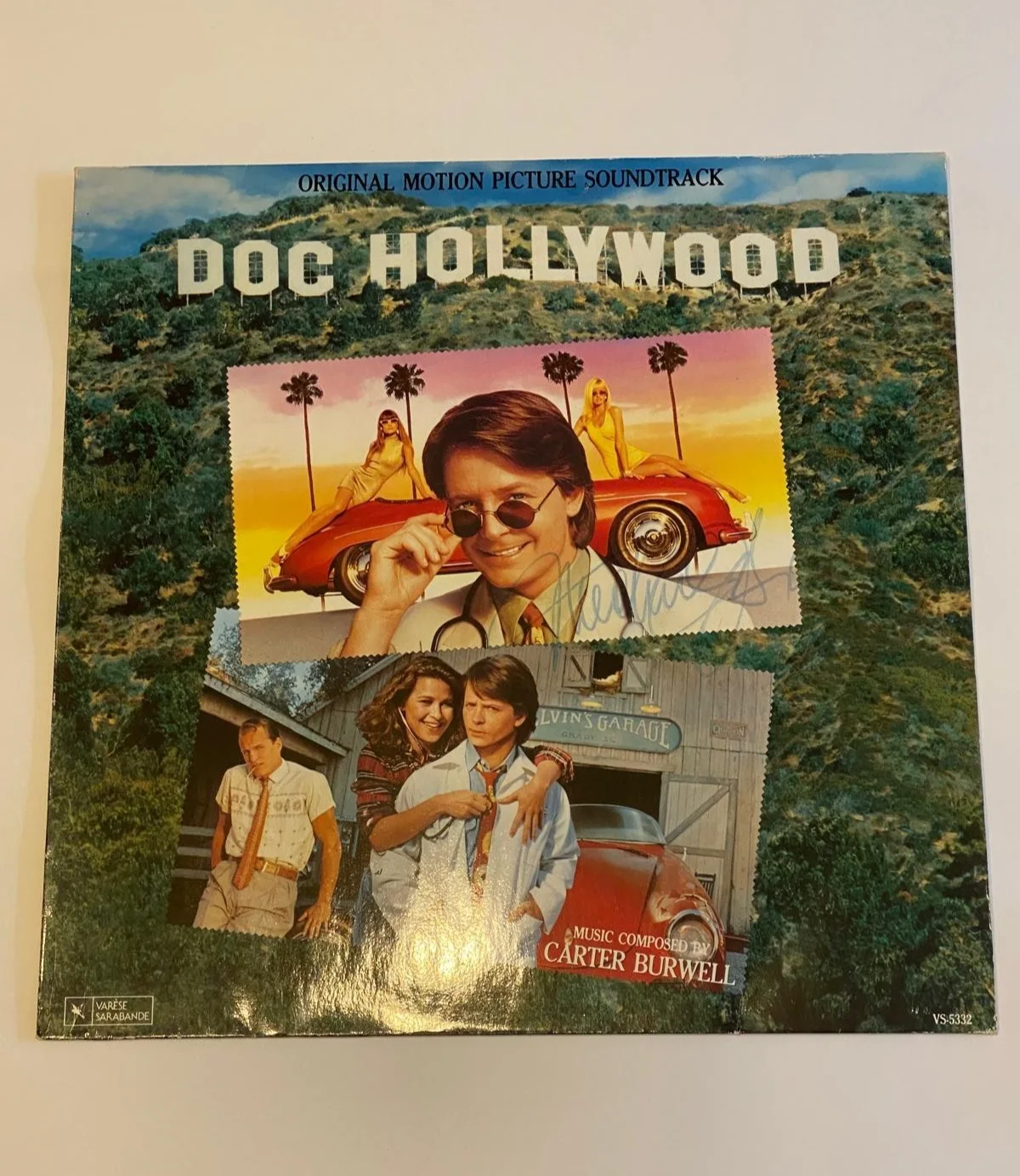 Michael J Fox Autographed Doc Hollywood 12” Vinyl Soundtrack LP Signed Rare, изображение 3