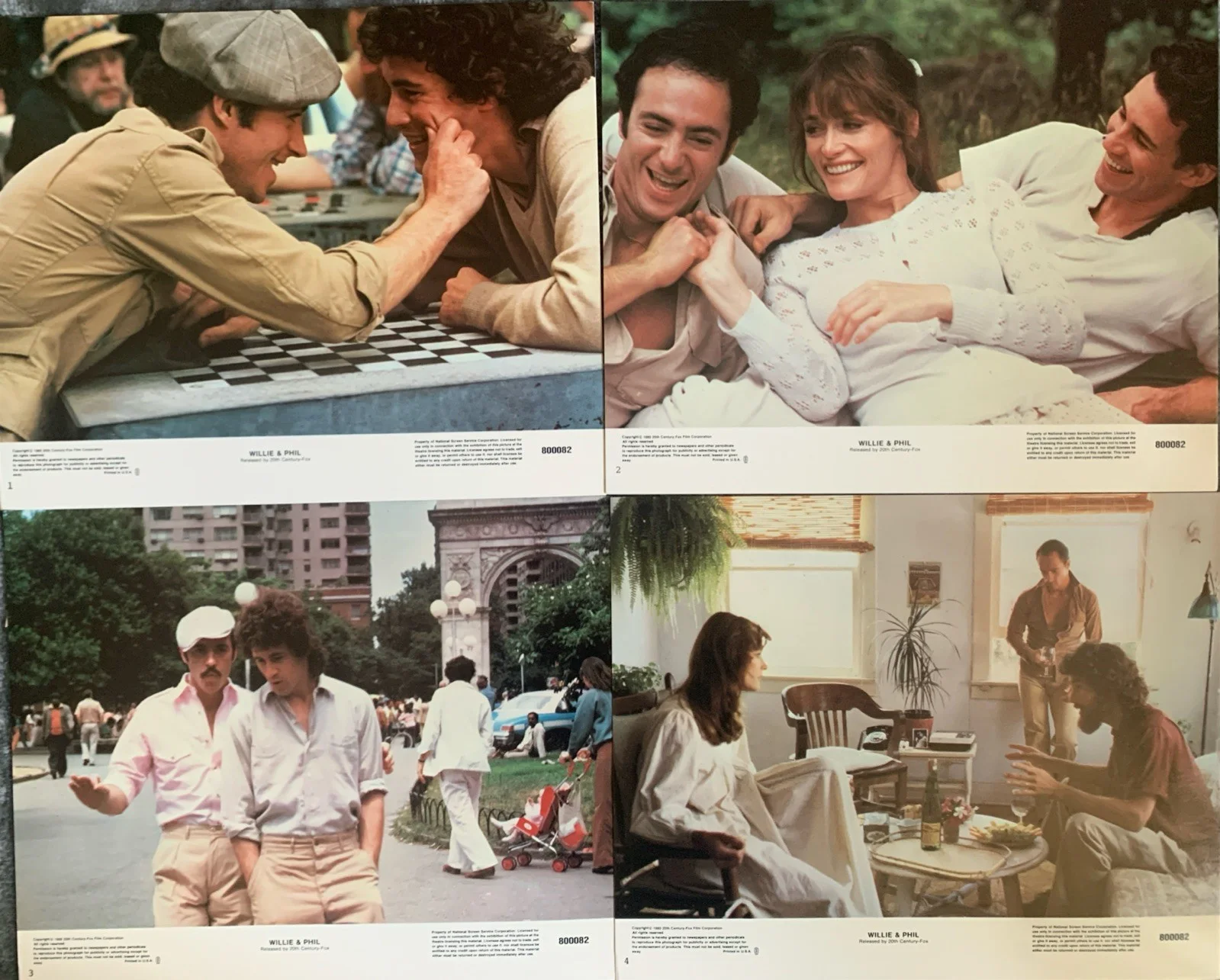 WILLIE & PHIL Michael Ontkean Margot Kidder 8x Original US Lobby Cards 1980, image 2