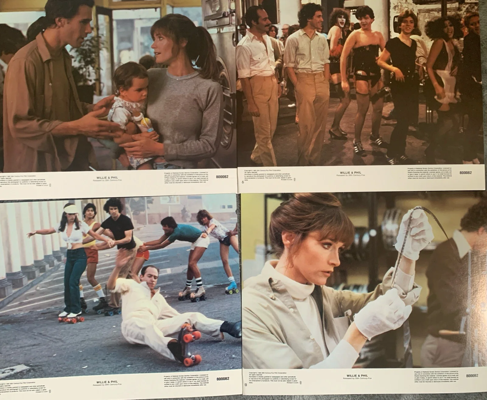 WILLIE & PHIL Michael Ontkean Margot Kidder 8x Original US Lobby Cards 1980, image 3