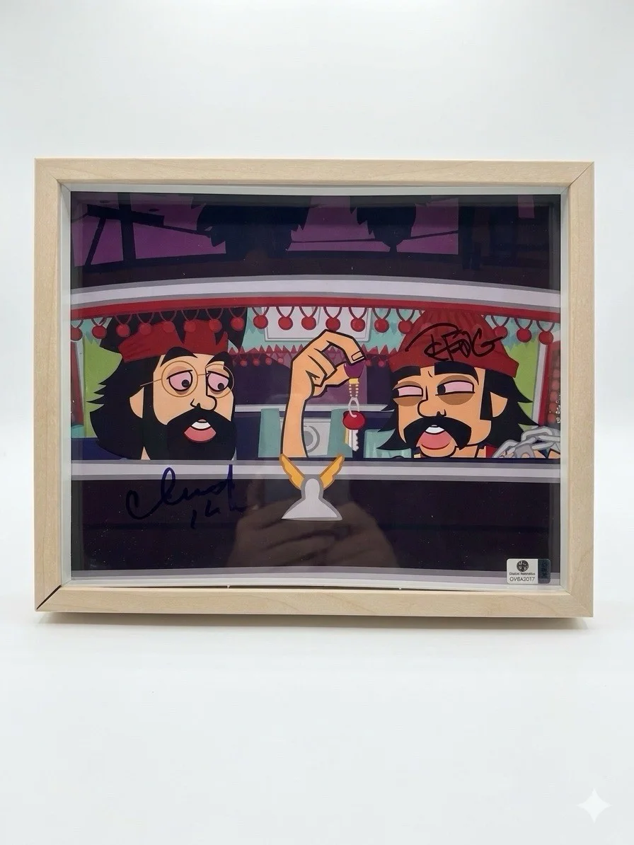 Cheech Marin Tommy Chong — Cheech Marin & Tommy Chong Signed 10x8 Cheech And Chong’s Animated Movie Cell