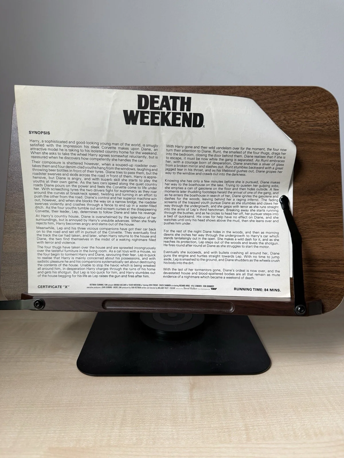 Death Weekend Hand Signed Press Pamphlet Don Stroud, image 5