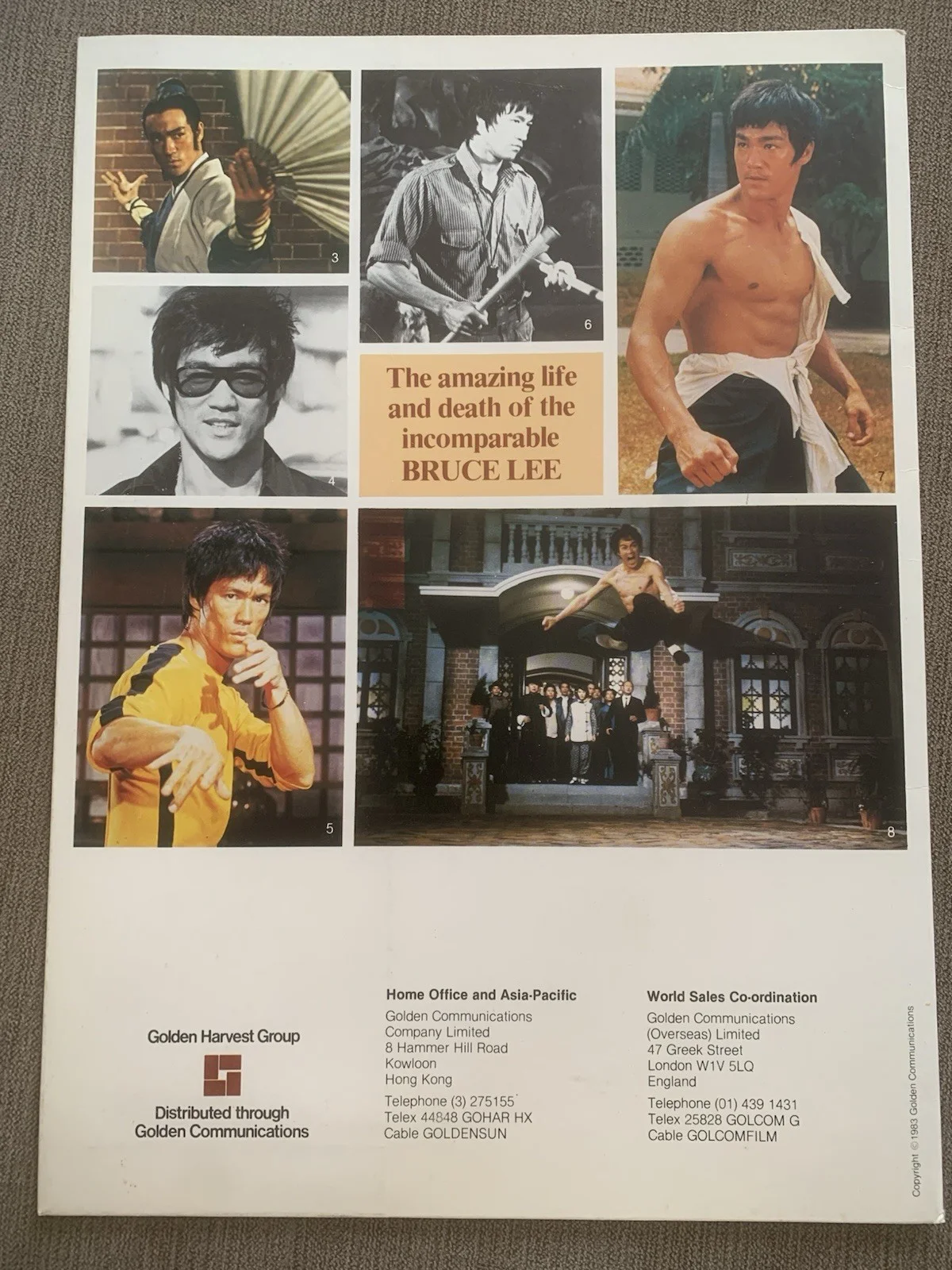 Bruce Lee The Legend 1984 Documentary Movie Brochure Golden Harvest Vintage Rare, изображение 2