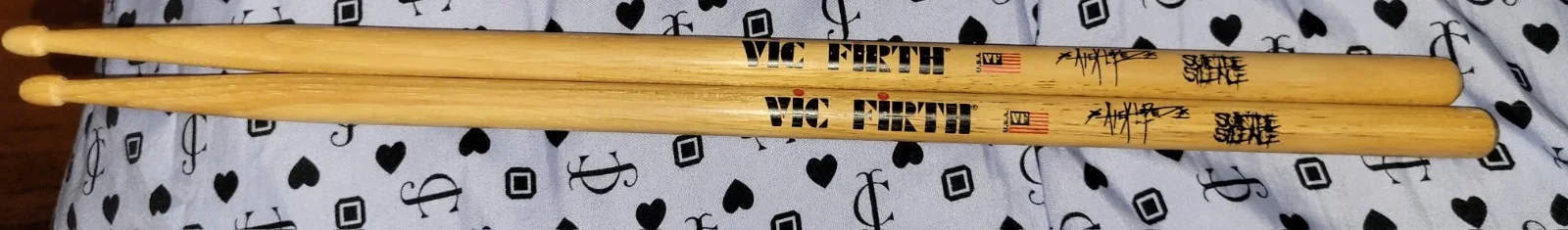 Suicide Silence Signed Drumsticks By ALEX LOPEZ, image 2