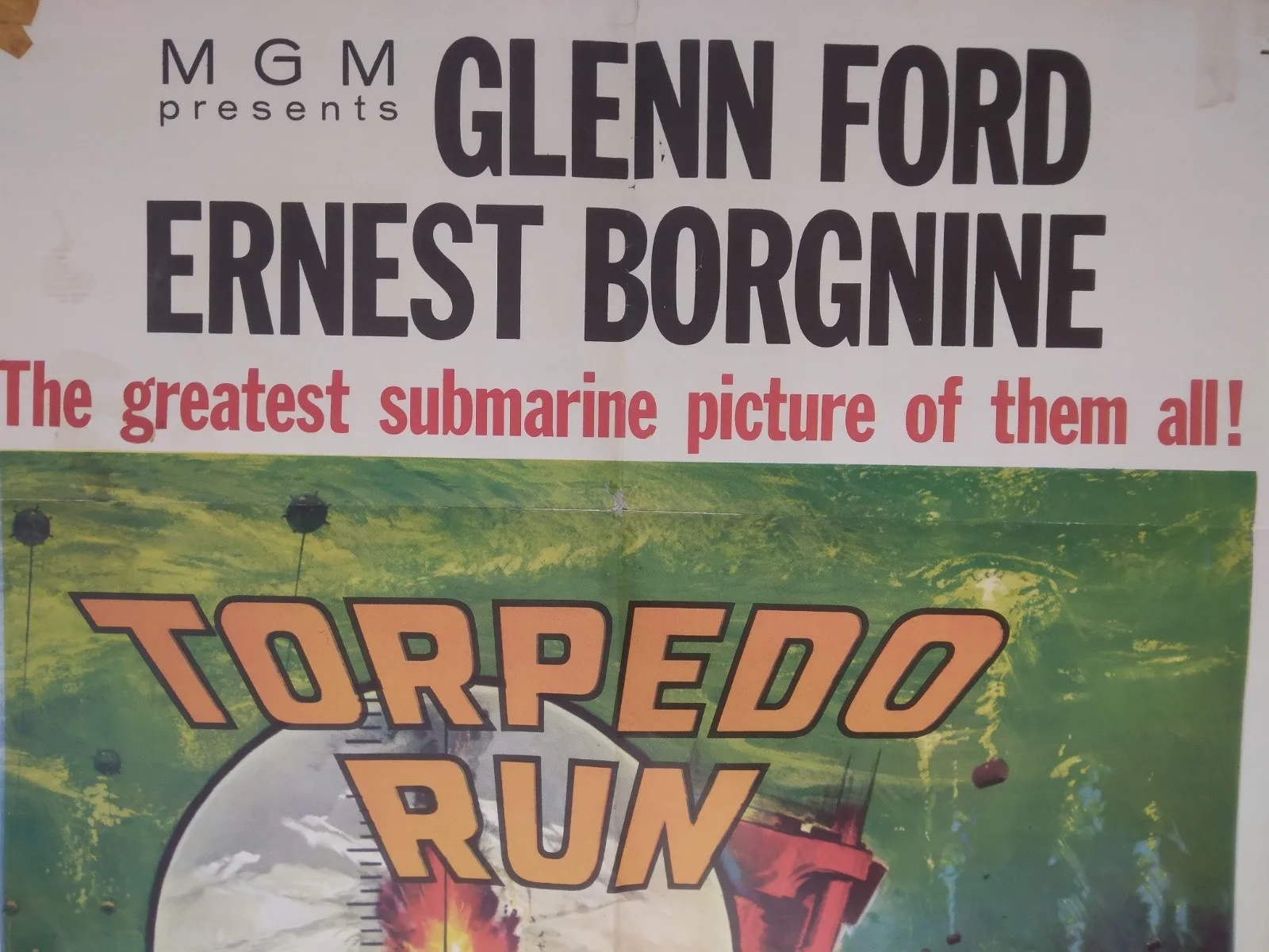 Torpedo Run original movie 1958 poster US one sheet, изображение 3