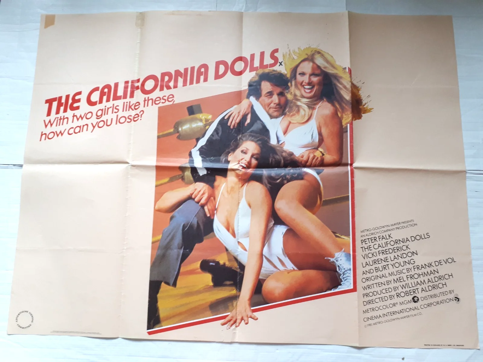 the california dolls 1981 ORIGINAL Poster UK Quad 30x40" 1980s peter faulk, изображение 2
