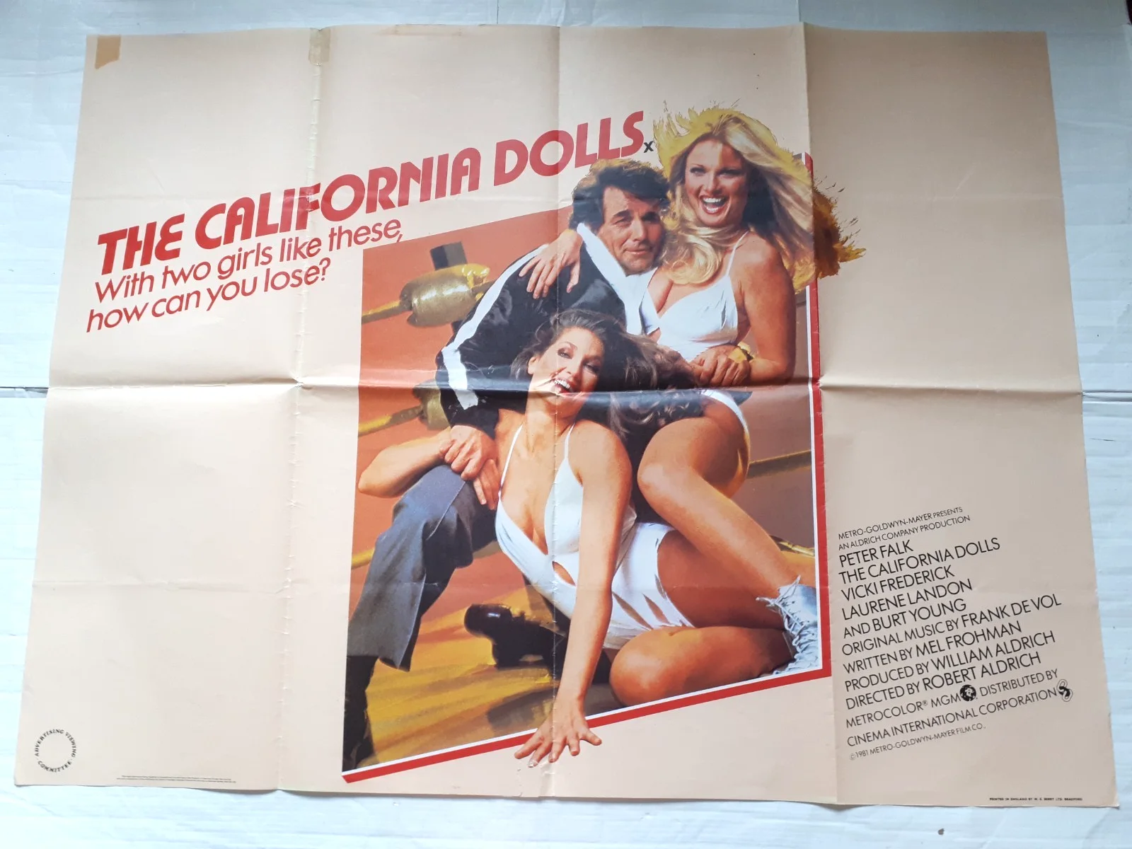 the california dolls 1981 ORIGINAL Poster UK Quad 30x40" 1980s peter faulk, изображение 3