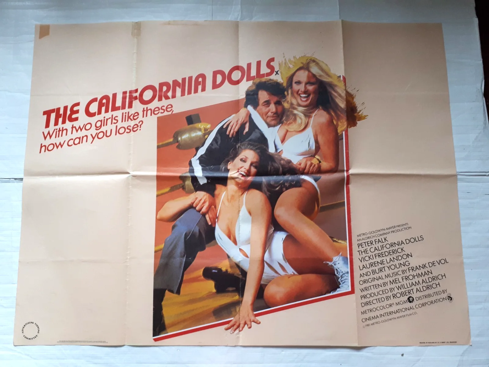 the california dolls 1981 ORIGINAL Poster UK Quad 30x40" 1980s peter faulk, изображение 4