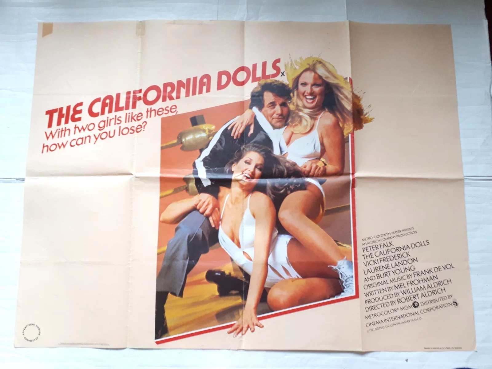 the california dolls 1981 ORIGINAL Poster UK Quad 30x40" 1980s peter faulk, изображение 5