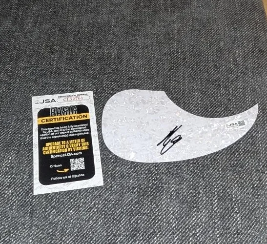 Bailey Zimmerman SIGNED ACOUSTIC GUITAR PICKGUARD COUNTRY MUSIC STAR jsa coa, image 3