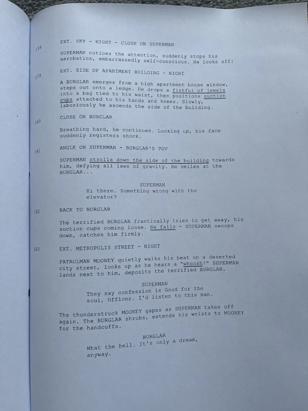 Superman The Movie Script. Christopher Reeve, Margot Kidder, Gene Hackman., image 2