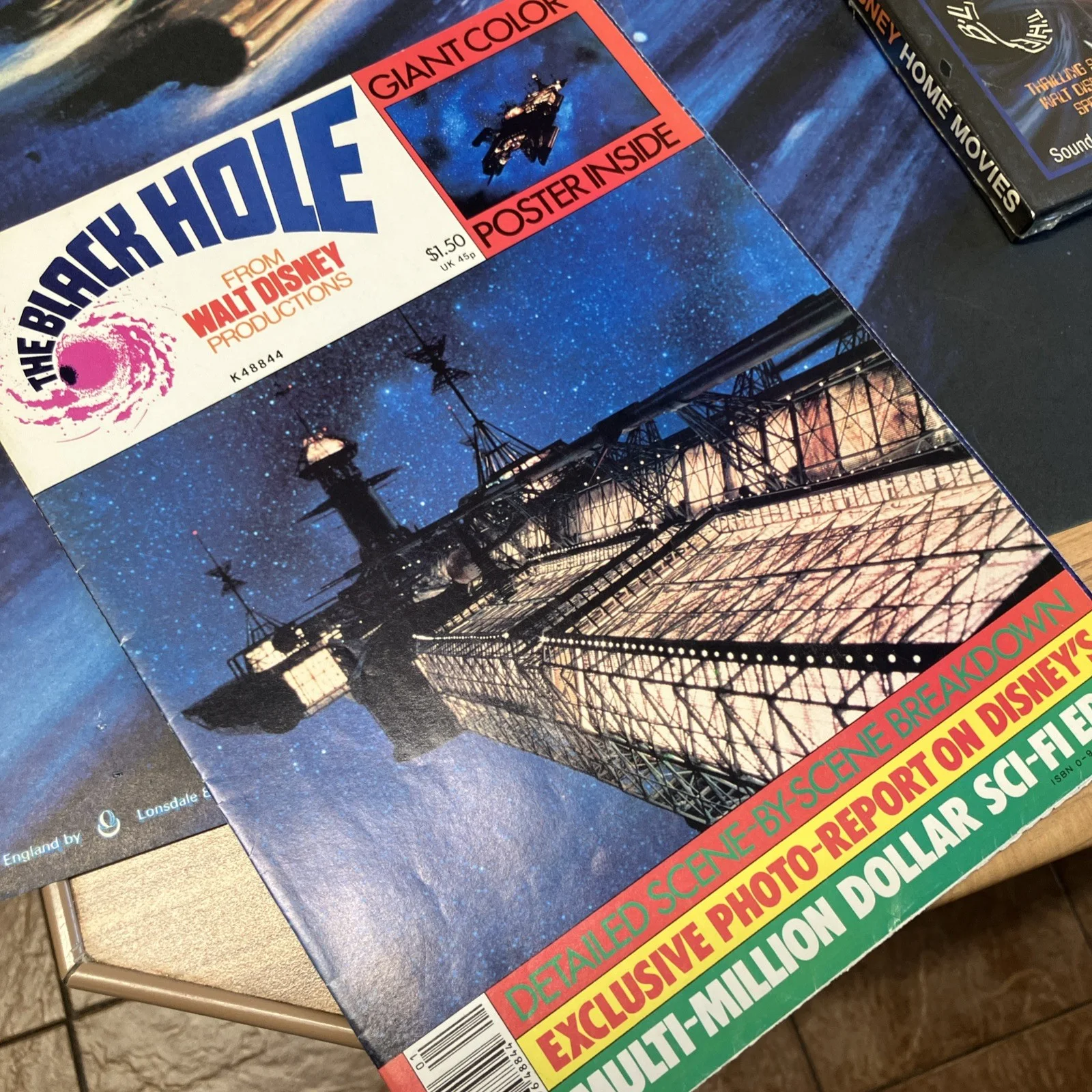 The Black Hole 1979 Quad Poster VGC Plus Sealed Film Plus Bundle, image 2