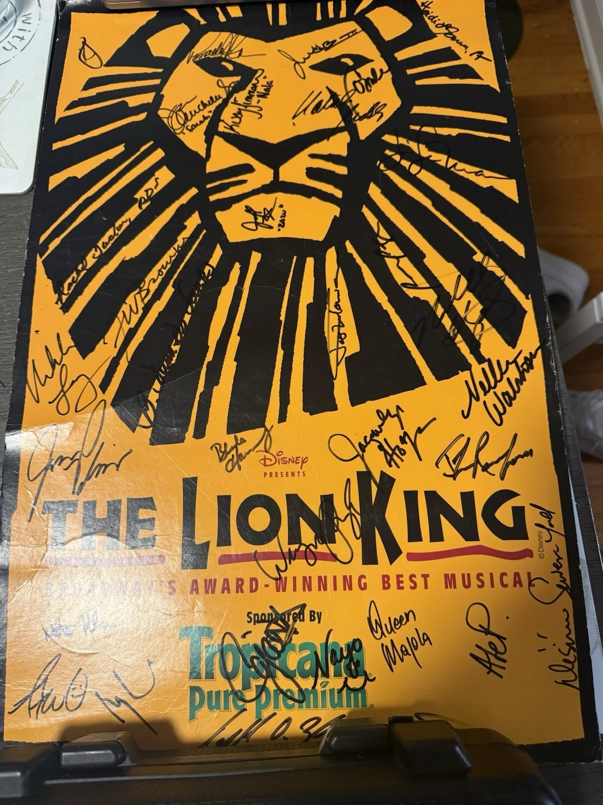 The Lion King Broadway Original Signed Poster Autographed Theater Memorabilia, изображение 3