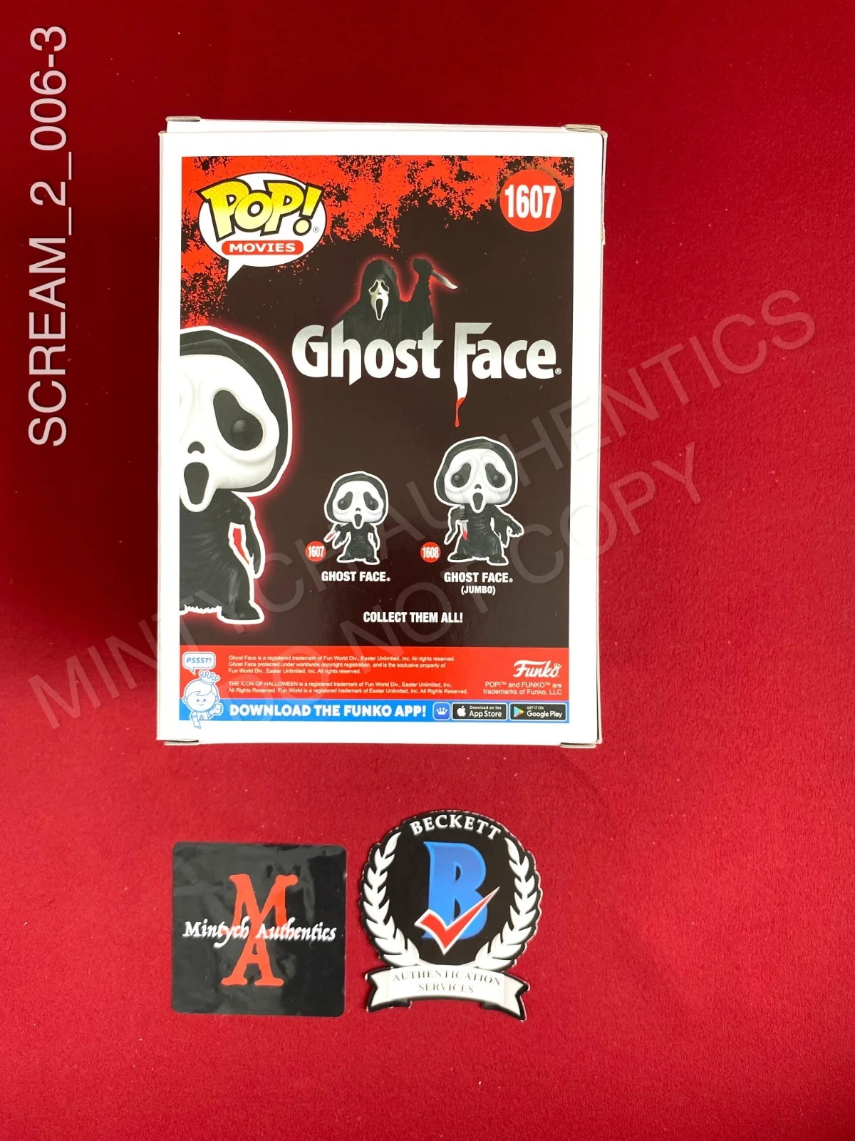 Timothy Olyphant, Laurie Metcalf — Timothy Olyphant Laurie Metcalf dual signed Ghostface Funko Pop#1607 Scream 2, изображение 3