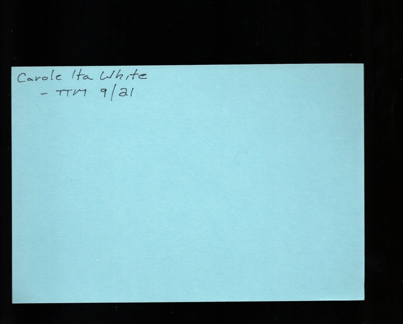 Carole Ita White - Actress * Signed Index Card * Laverne & Shirley -, image 2