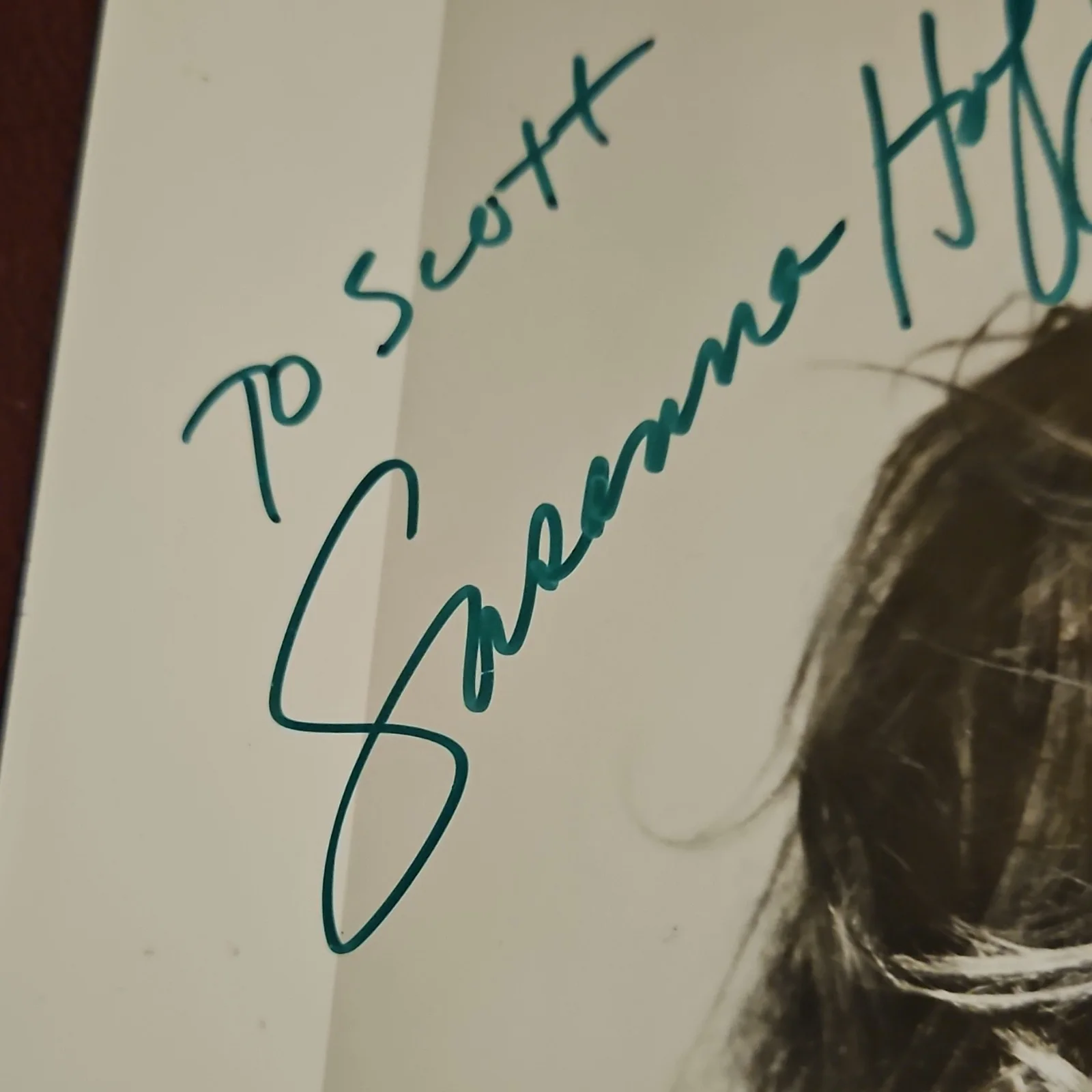 Susanna Hoffs Autographed Original Promo Photo Stiefel Phillips Columbia 1990, изображение 2
