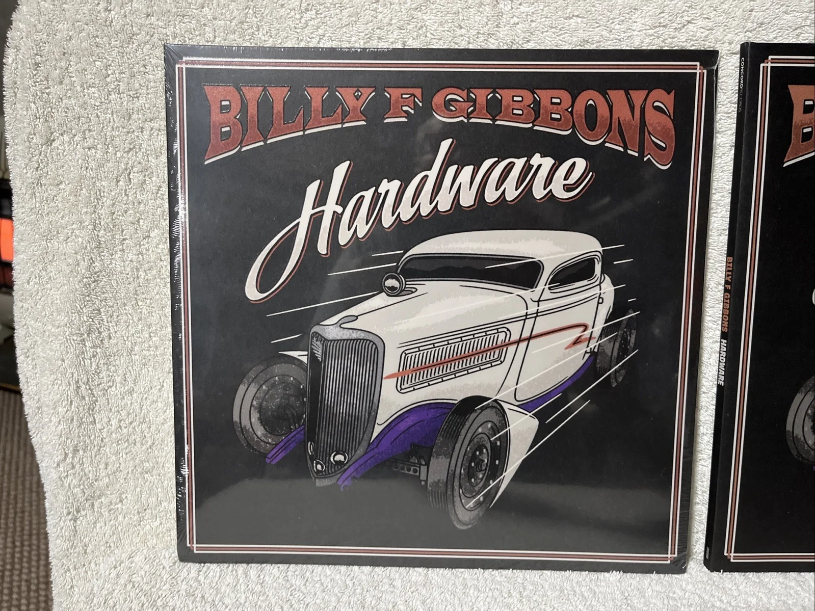 Billy Gibbons Hardware ZZ Top Signed Colored Vinyl Record LP with Guitar Pick !!, image 5