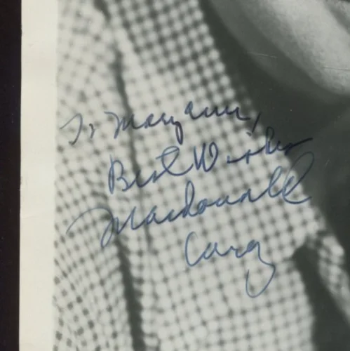 MACDONALD CAREY Hand Signed Autographed Photo 80 YEARS OLD, изображение 2