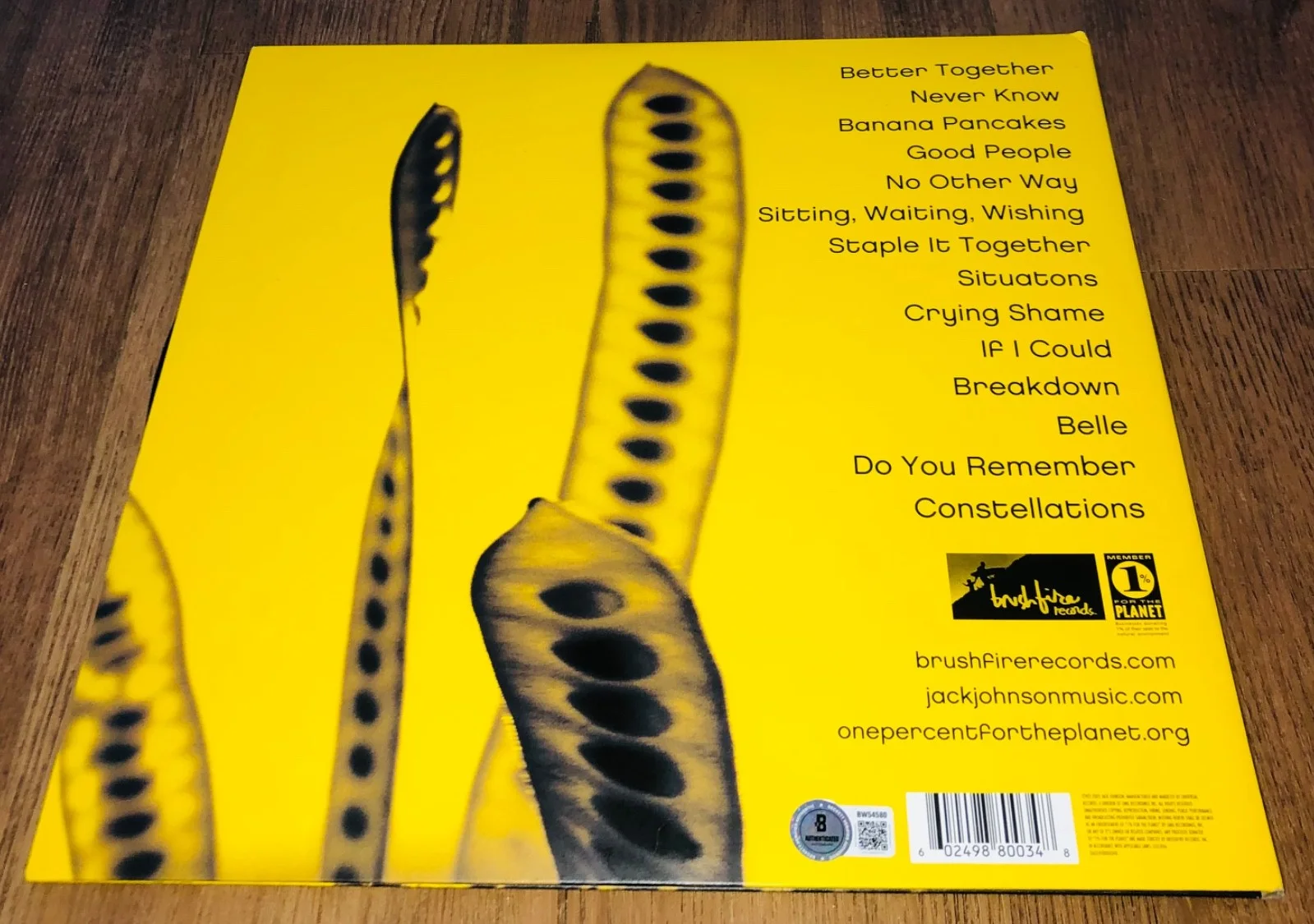 Jack Johnson In Between Dreams Signed Vinyl Record Album LP Beckett RARE, изображение 2