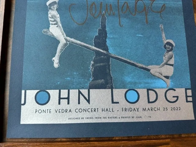 John Lodge of the Moody Blues Signed Rare Poster, image 3