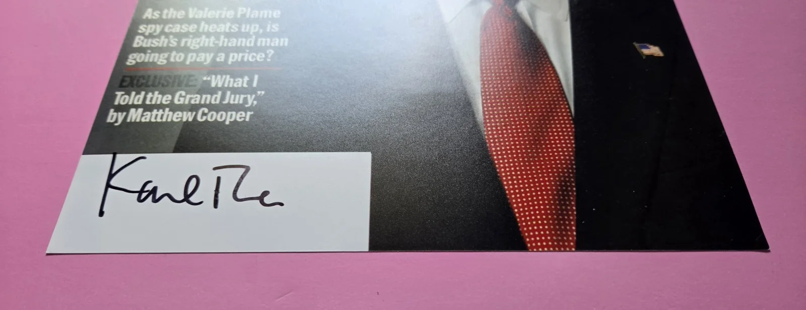 karl rove — KARL ROVE AUTOGRAPHED ☆ SIGNED 8X10 PHOTO Time Magazine Cover Republican🔥🔥🔥, изображение 3