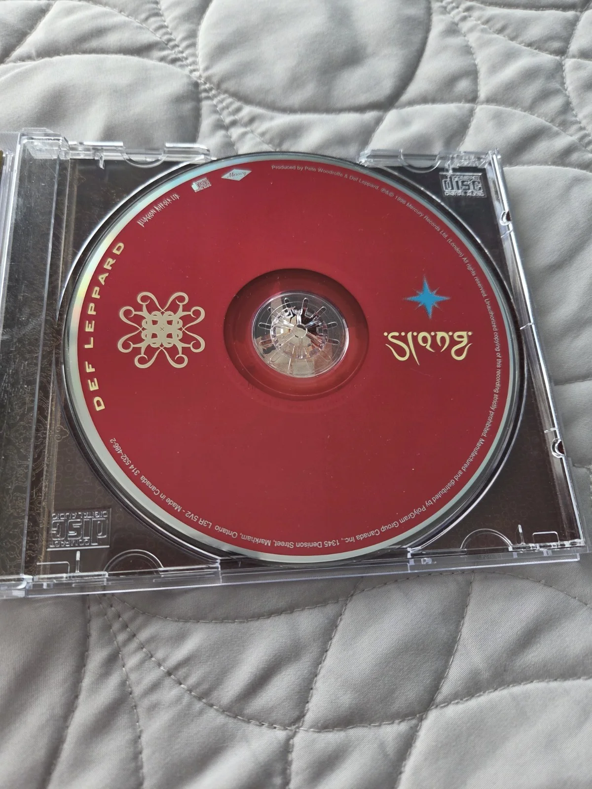 Def Leppard “Slang” CD Signed by Phil Collen & Rick Savage 1996 Rare Collectible, изображение 2