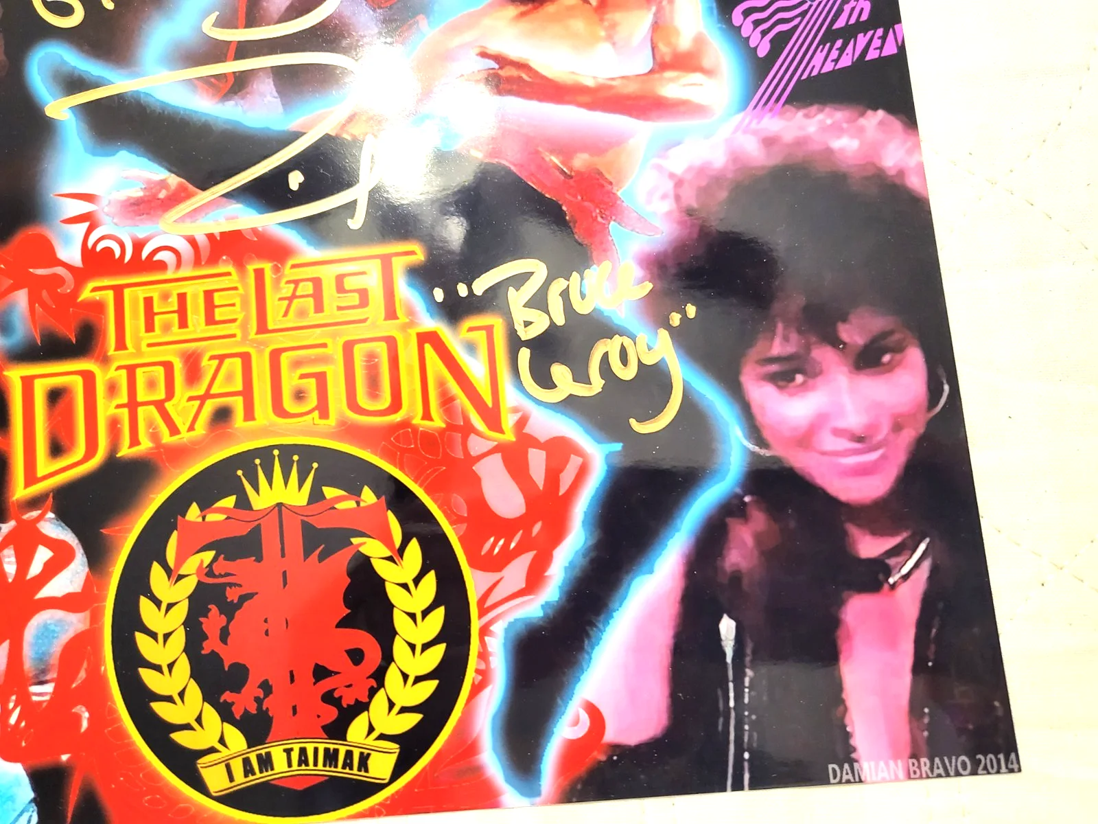 The Last Dragon 8 by 10 Photo Signed To Bruce Keep Glowing TAIMAK GUARRIELLO, image 3