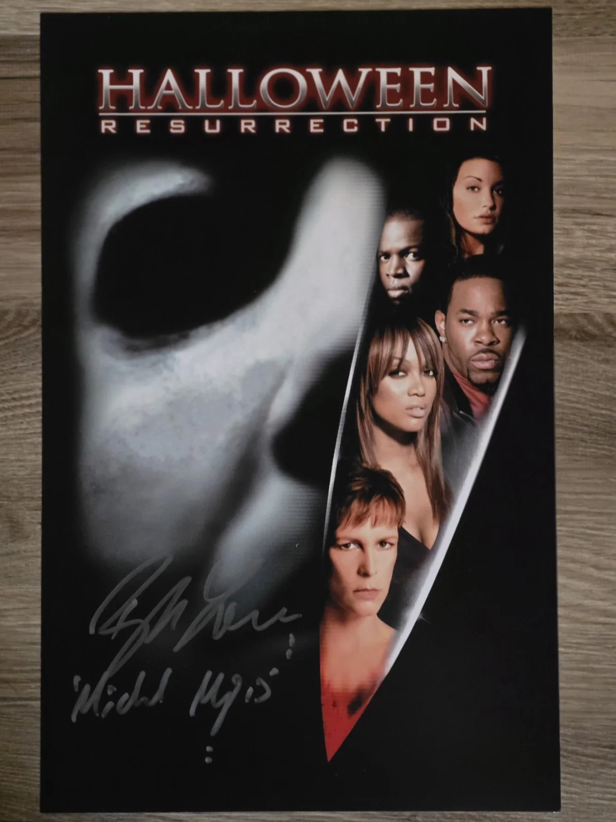 Brad Loree — Brad Loree Signed Michael Halloween Resurrection 11x17 Movie Poster - JSA COA, изображение 2